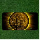 Custom Personalized License Plate Auto Tag With Amazing Yellow Planet By Tree