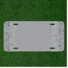 Custom Personalized License Plate Auto Tag With Gorgeous Gray Abstract Add Names