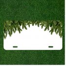 Custom Personalized License Plate Auto Tag With Bushes Design Add Names Below