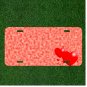 Custom Personalized License Plate Auto Tag With Two Red Hearts Add Names