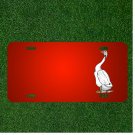 Custom Personalized License Plate With Add Names To Goose White Bird Wings