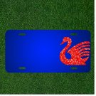 Custom Personalized License Plate With Add Names To Swan Bird Animal Aquatic