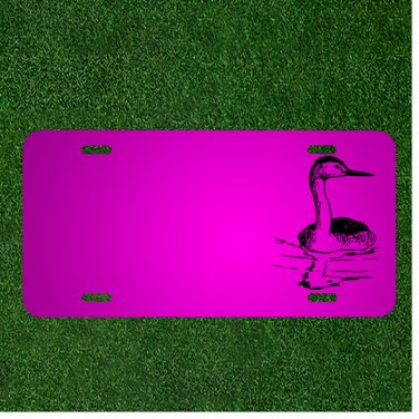 Custom Personalized Car License Plate With Add Names To Grebe Bird Wildlife