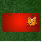 Custom Personalized License Plate With Add Names To Cat Face Orange Ears Fur