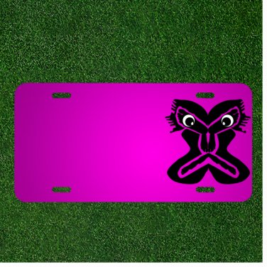 Custom Personalized Car License Plate With Add Names To Angry Face Mask Eyes
