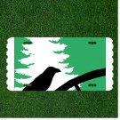 Custom Personalized License Plate Auto Tag With Black Bird By Green Design