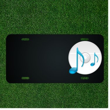 Custom Personalized License Plate With Add Names To Music Symbol Record Design