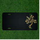 Custom Personalized License Plate With Add Names To Golden Flower Tree Design