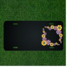 Custom Personalized License Plate With Add Names To Purple And Yellow Flowers