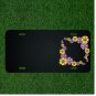 Custom Personalized License Plate With Add Names To Purple And Yellow Flowers