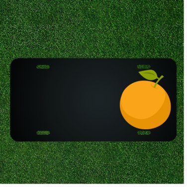 Custom Personalized License Plate With Add Names To Big Cartoon Orange Design