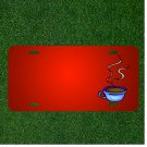 Custom Personalized License Plate With Add Names To Coffee Cup Hot Steaming