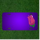 Custom Personalized License Plate With Add Names To Rose Blossom Bloom Flower