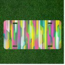 Custom Personalized Car License Plate With Background Abstract Bright Yellow