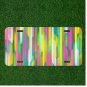 Custom Personalized Car License Plate With Background Abstract Bright Yellow