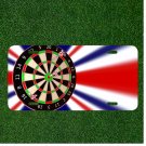 Aluminum License Plate With United Kingdom Dart Board Design NEW