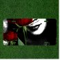 Custom Personalized License Plate Auto Tag With Red Roses And Womens Lips