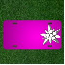 Custom Personalized Car License Plate With Add Names To Edelweiss Flower Plant