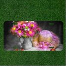 Custom Personalized License Plate Auto Tag With Amazing Flower Vase Design