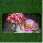 Custom Personalized License Plate Auto Tag With Amazing Flower Vase Design