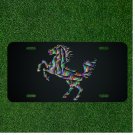 Custom Personalized License Plate Auto Tag With Stunning Colorful Horse Design