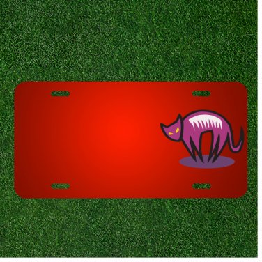 Custom Personalized License Plate With Add Names To Cat Purple Style