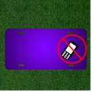 Custom Personalized License Plate With Add Names To Banned Cell Phone