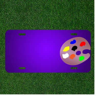Custom Personalized License Plate With Add Names To Paint Palette Simple