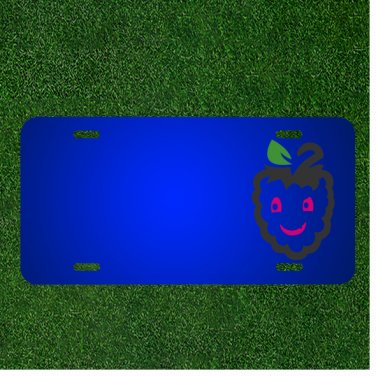 Custom Personalized License Plate With Add Names To Pictogram Fruit Raspberry
