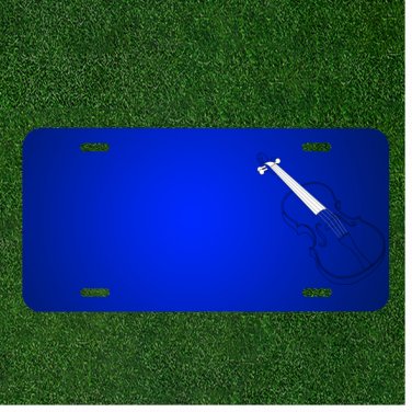 Custom Personalized License Plate With Add Names To Violin Musical Instrument