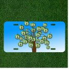 Custom Personalized License Plate Auto Tag With Money Sign Tree Design NEW