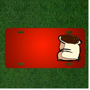 Custom Personalized License Plate With Add Names To Bag Coffee Beans Beans