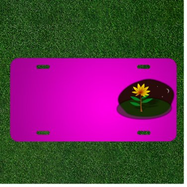 Custom Personalized Car License Plate With Add Names To Plant Nature Flower