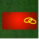Custom Personalized License Plate With Add Names To Rings Two Lady Gold