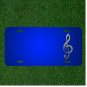 Custom Personalized License Plate With Add Names To Clef Treble Clef Music