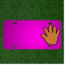 Custom Personalized Car License Plate With Add Names To Hand Open Wave