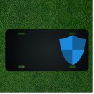 Custom Personalized License Plate With Add Names To Blue Shield Symbol Design