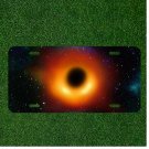 Custom Personalized License Plate Auto Tag With Amazing Black Hole Fire Space