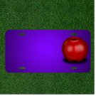 Custom Personalized License Plate With Add Names To Apple Fruit Red