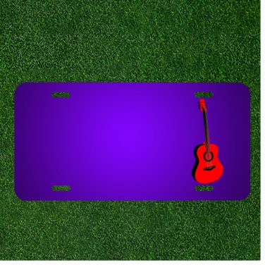 Custom Personalized License Plate With Add Names To Guitar Instrument Music