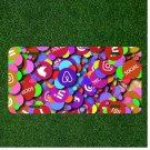 Custom Personalized License Plate Auto Tag With Social Media Colorful Design NEW