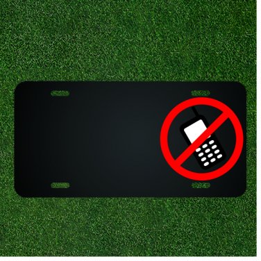 Custom Personalized License Plate With Add Names To No Phones Allowed Design