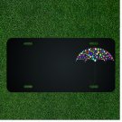Custom Personalized License Plate With Add Names To Colorful Umbrella Design NEW