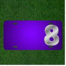 Custom Personalized License Plate With Add Names To Number 8 Eight Numeral