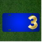 Custom Personalized License Plate With Add Names To Number 3 Alphabet Abc