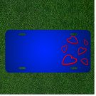Custom Personalized License Plate With Add Names To Love Hearts Red Shadow