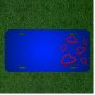 Custom Personalized License Plate With Add Names To Love Hearts Red Shadow