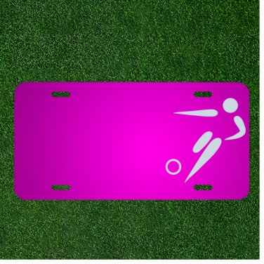 Custom Personalized Car License Plate With Add Names To Soccer Player Symbol