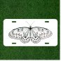 Custom Personalized License Plate Tag With Amazing Butterfly In White Design