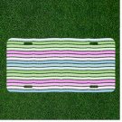 Pastel Wavy Lines Decorative Design Custom Novelty License Plate Car Tag